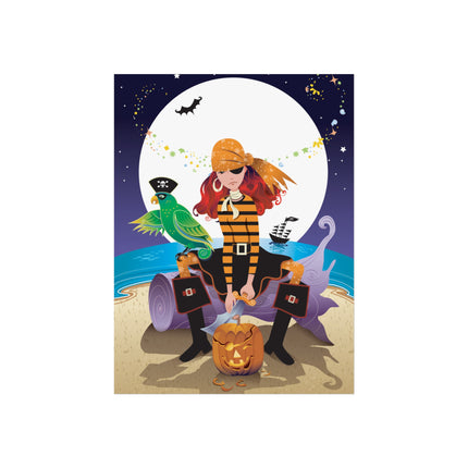 Moonlit Pirate Halloween Fine Art Posters