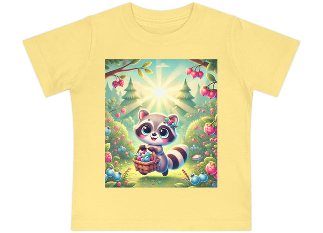 Raccoon’s Berry Basket Baby Short Sleeve T-Shirt