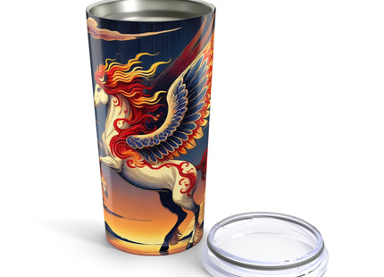 Flame-Winged Horse at Sunset Tumbler 20oz