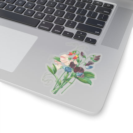Sweet Pea botanical illustration by Pierre-Joseph Redouté Kiss-Cut Stickers (4 Sizes)