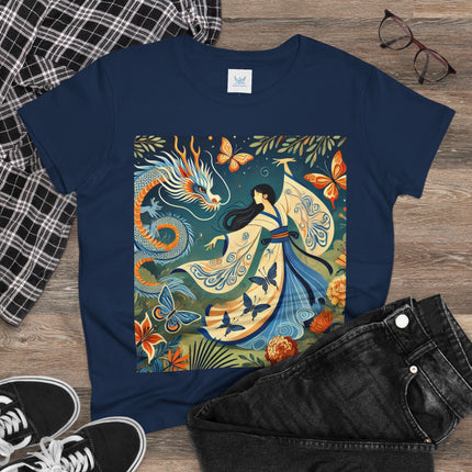 Fairy Waltz in the Butterfly Garden Cotton Tee