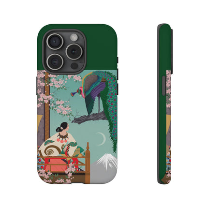 Peacock Garden Phone Case – Japanese Elegance & Timeless Beauty