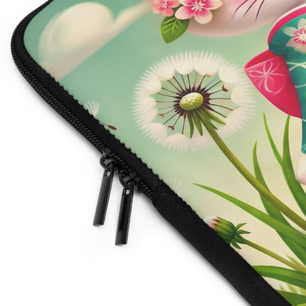 Geisha Kitten and the Dandelion Wish Laptop Sleeve
