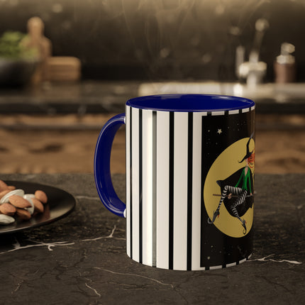 A Witch’s Moonlit Flight Colorful Mugs, 11oz