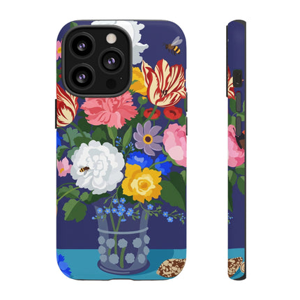 Midnight Floral Bouquet Phone Case – Vibrant Blooms & Enchanted Garden