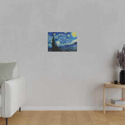 The Starry Night by Vincent Van Gogh Matte Canvas, Stretched, 0.75"