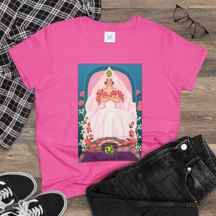 August & Peridot (from the Gem Series) by Sofia Chiostri Women's Midweight Cotton Tee