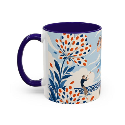 🌼🧡 The Polka Dot Wind Dancer Colorful Mug – Art Deco Fashion Whimsy