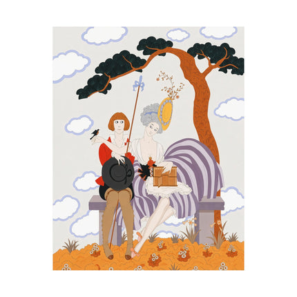 🐦🌸 The Bird Is Quickly Tamed Matte Vertical Poster – George Barbier Art Deco Garden Whimsy