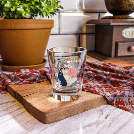 Celestial Masquerade Shot Glass – Theatrical Elegance & Floating Whimsy