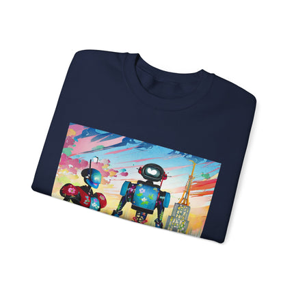 High Fashion Cyberpunk CIA Robots Unisex Heavy Blend™ Crewneck Sweatshirt
