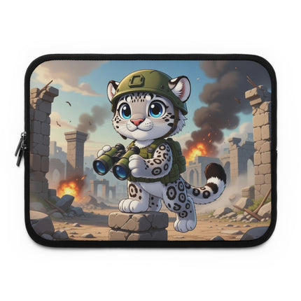 The Snow Leopard Lookout Laptop Sleeve – Adventure, Curiosity & Fearless Style