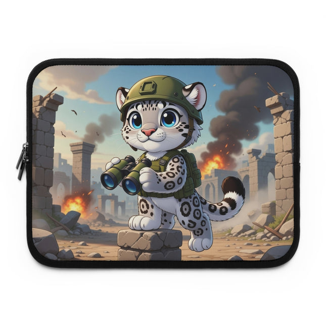 The Snow Leopard Lookout Laptop Sleeve – Adventure, Curiosity & Fearless Style