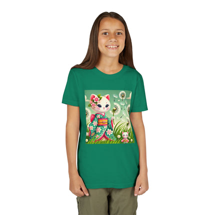 Geisha Kitten and the Dandelion Wish Youth Short Sleeve Tee