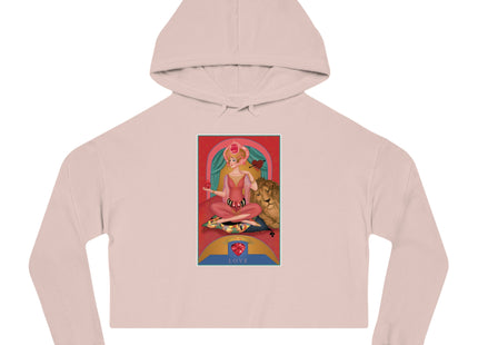 July & Ruby (from the Gem Series) by Sofia Chiostri Women’s Cropped Hooded Sweatshirt