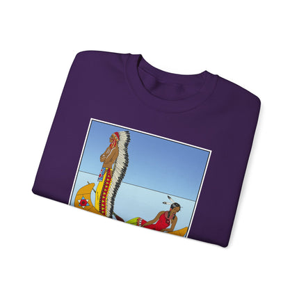 Le long du Missouri (Indian couple on the Missouri River) by George Barbier Heavy Blend™ Crewneck Sweatshirt