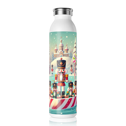 Nutcracker Candy-Striped Adventure Slim Water Bottle