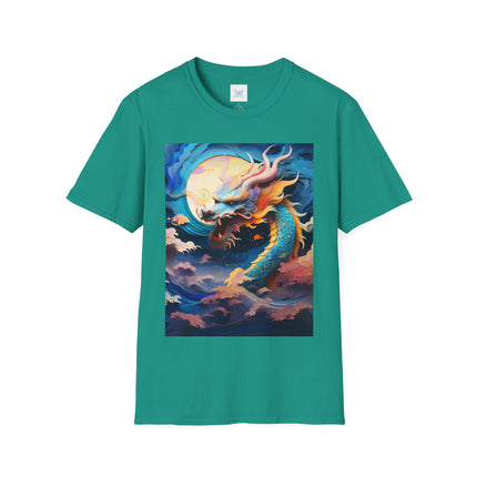 🐉⚡ Dragon of the Tempest Softstyle T-Shirt – Mythic Power & Elemental Majesty