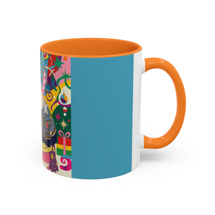 🎀✨ The Christmas Court Of Joy Colorful Mug – Art Deco Holiday Fantasy