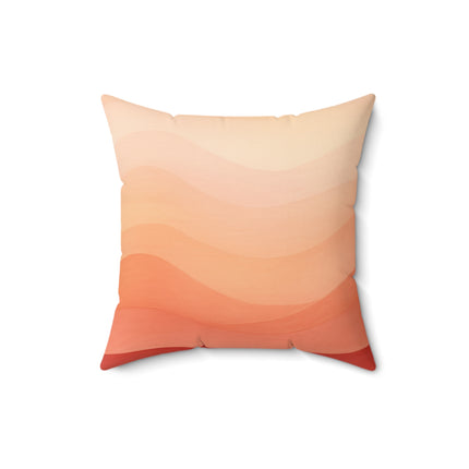 Autumn Serenade in Peach and Orange Spun Polyester Square Pillow