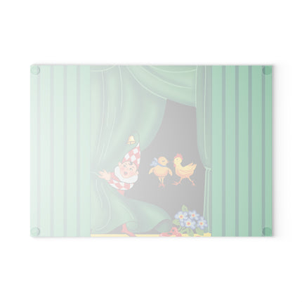 Easter Elf's Whimsy Glass Cutting Board