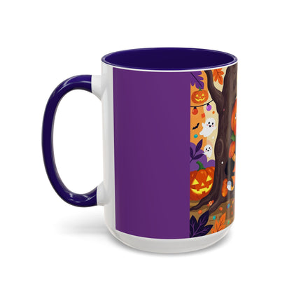 🎃🐈‍⬛ The Pumpkin Child’s Halloween Parade Colorful Mug – Whimsical Storybook Charm