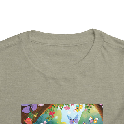 Baby Unicorns and Fluttering Butterflies Toddler Short Sleeve Tee