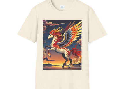 Flame-Winged Horse at Sunset Unisex Softstyle T-Shirt