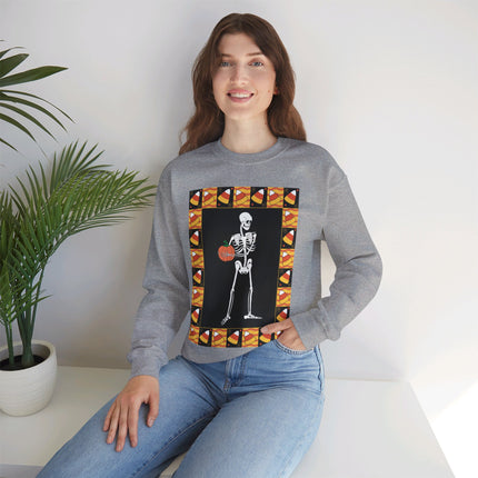 Candy Corn Skeleton Unisex Heavy Blend™ Crewneck Sweatshirt
