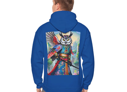Cyberpunk Samurai Owl – Heavy Blend™ Hooded Sweatshirt