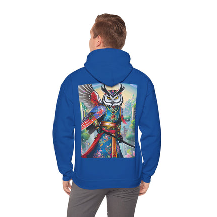 Cyberpunk Samurai Owl – Heavy Blend™ Hooded Sweatshirt