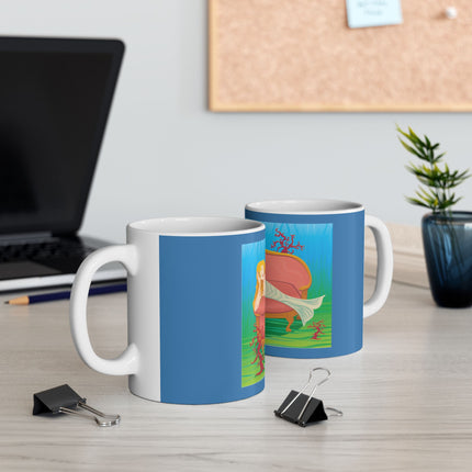 A Mermaid's Peaceful Refuge 11 oz Ceramic Mug