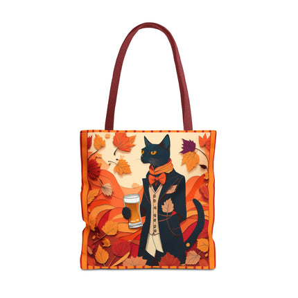 Siamese Cat at an Autumn Harvest Fair Tote Bag (AOP)