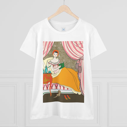 A Moment of Elegance and Comfort Women's Midweight Cotton Tee