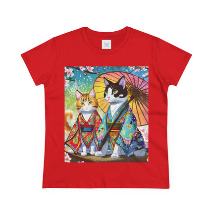 Kimono Kitties Cotton Tee