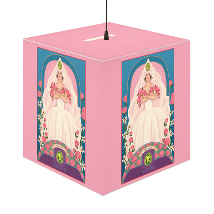 August & Peridot Zodiac Light Cube Lamp
