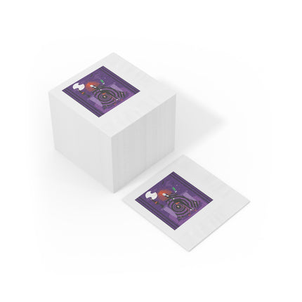 Mystic Elegance White Coined Napkins