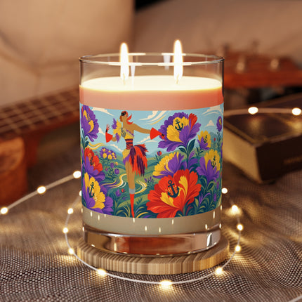 ⚓🎭 The Nautical Flower Garden Dancer Scented Candle – Art Deco Floral Whimsy