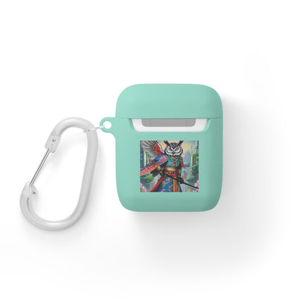 Cyberpunk Samurai Owl AirPods Case Cover