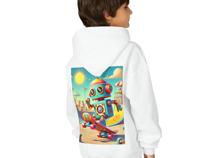 Skate Park Robot Youth Heavy Blend Hooded Sweatshirt