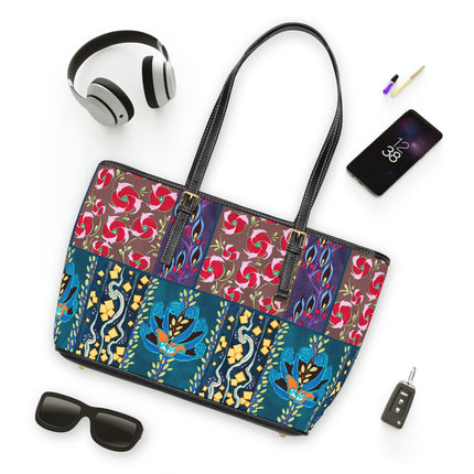 Floral Pattern by Emile-Alain Séguy PU Leather Shoulder Bag
