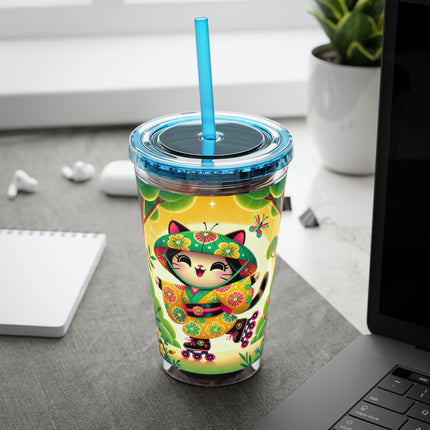 Firefly Dance on Wheels Sunsplash Tumbler with Straw, 16oz