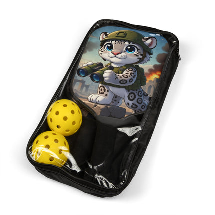 Snow Leopard Lookout Pickleball Kit – Stealthy Spotted Adventure & Epic Play