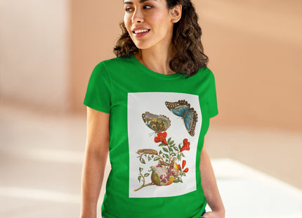 Blue Butterflies and Pomegranate Cotton Tee