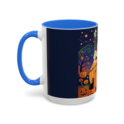 🧙‍♀️🎃 The Witch Of Pumpkin Moon Hollow Colorful Mug – Whimsical Halloween Magic