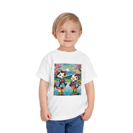 Rainy Day Ducks Toddler Short Sleeve Tee