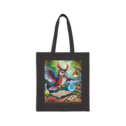 Owl's Magical Workshop Cotton Canvas Tote Bag