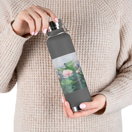 Water Lilies by Karl Hagemeister Copper Vacuum Insulated Bottle, 22oz