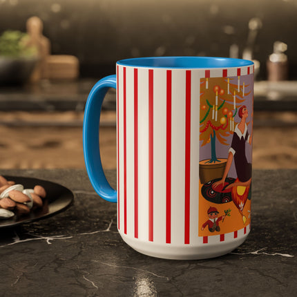 Art Deco Christmas Colorful Mugs (11oz, 15oz)