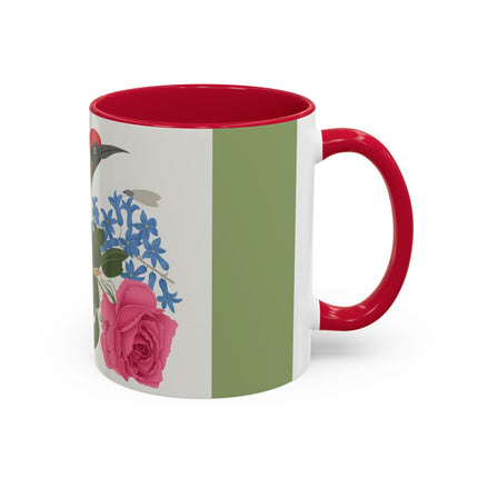 Woodpecker & Rose Colorful Mugs – Vibrant Spring & Bold Beauty